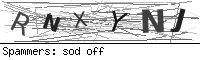 Captcha spam prevention image